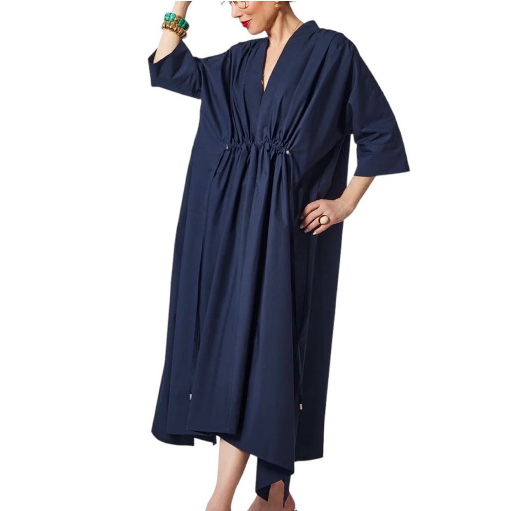 Carla Rockmore Every Day Every Where Shirt Dress XS/S Navy Blue